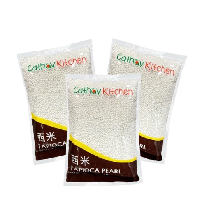 Sago Tapioca Pearls from Cassava | Best for Bubble Boba Milk Tea, Non-GMO Certified, Gluten-Free, Desserts Sago Ball, Soup, or Sauce Thickening 12 Oz Per Pack (3 Pack) - Image 1